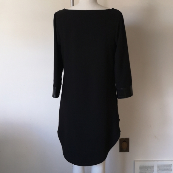 RW&CO. - Black Shift Dress with Applique Flowers - Picture 5 of 9